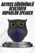 Bluetooth Hoparlör TWS Kablosuz RGB Işıklı Dekoratif Taşınabilir Baykuş - 2