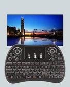 Işıklı Kablosuz Mini Klavye – 2.4 GHz, Dokunmatik Mouse Özellikli - 2