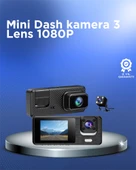 1080P 3 Kameralı Araç DVR – Döngü Kayıt ve Geri Görüş Özellikli - 1