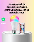 Kumanda Destekli Çok Renkli Akıllı LED Ampul - 1