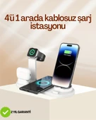 4 Cihazı Aynı Anda Şarj Edebilen Kablosuz Şarj İstasyonu – Çok Yönlü ve Pratik Tasarım - 1