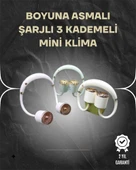 Asılabilir Mini Boyun Fanı | 1000mAh Şarjlı, Turbo Güçlü Rüzgar - 1