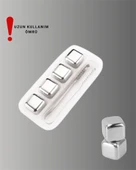 Yeniden Kullanılabilir 304 Çelik Metal Buz Küpleri 4'lü Set - 3