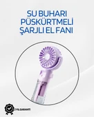 Taşınabilir Şarjlı Su Sisi Püskürtmeli Mini El Fanı – 4 Hız Ayarı, TipC Şarjlı, Sessiz Motor thumbnail 1