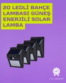 Güneş Enerjili Akıllı Duvar Lambası | PIR Sensörlü, Aydınlatma, Dış Mekan İçin - 1
