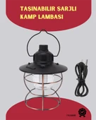 USB Şarjlı Retro LED Kamp Feneri – 4 Işık Modu, Su Geçirmez, Taşınabilir - 1
