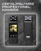 WiFi Destekli Mini Kamera – 180° Dönebilen Lens, 1080P Video, TFT Ekranlı - 1