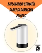Şarjlı Su Pompası 8000mAh | Cam Damacana Uyumlu | Tek Tuşla Kontrol | USB Şarjlı  Dolum - 1