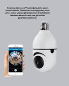 Tam Karanlıkta Görüntüleme Sağlayan 1080P Ampul Güvenlik Kamerası thumbnail 3