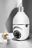 Wifi Kamera Duylu Ampul Görünümlü 360 Derece Dönebilen Ev Kamerası - 1