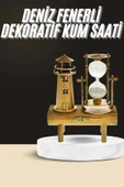 Dekoratif Kum Saati Deniz Feneri Retro Masa Hediyeli Eşya - 2