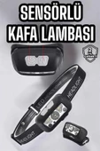 Kafa Lambası Kamp Lambası Sensörlü Şarjlı Ayarlanabilir - 2