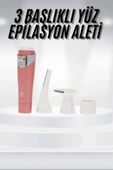 3 Başlıklı Yüz Kaş Epilasyon Ai Değiştirilebilir Başlık Hassas Ciltlere Uygun - 2
