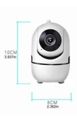 Baby Kamera Kablosuz 720P Beyaz 360 Derece Wifi Kamera Full HD 1080p - 1