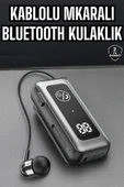 Kablolu Bluetooth Kulaklık Kulak İçi Stereo Mikrofonlu Dijital Göstergeli thumbnail 2
