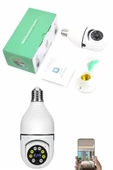 Güvenlik Kamerası WiFi Özellikli 360 Derece Full Hd 1080p Ampül Kamera - 1