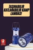 Kamp Feneri Şarj Edilebilir Güneş Enerjili Işıldak USB Şarjlı - 2