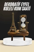 Retro Eyfel Kulesi Ve Kum Saati Dekoratif Ahşap Görünümlü Masa Biblosu - 2