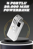 Powerbank Şarj Cihazı 4 Çıkışlı 20.000 MAH Powerbank Kompakt Yüksek Kapasiteli Hızlı Şarj - 2