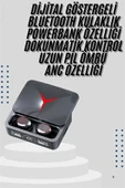 Kablosuz Bluetooth Kulaklık Powerbank Özellikli Göstergeli Hd Mikrofon thumbnail 1