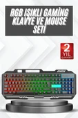 Işıklı Q Klavye Mouse Seti Siyah Klavye - 2