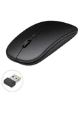 Kablosuz Mouse Fare Şarjlı Bluetooth Wireless Çift Modlu Sessiz - 1