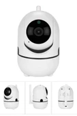 Baby Kamera Kablosuz 720P Beyaz 360 Derece Wifi Kamera Full HD 1080p - 3