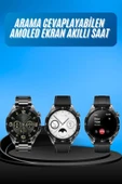Amoled Ekran 3 Kordonlu Akıllı Saat 5.0 Bluetooth Bağlantılı Android ve İOS Uyumlu - 2