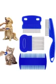 4'lü Bit Evcil Hayvan Tarak Seti Kedi Köpek Bit Tarak Seti Pire Tarağı - 1