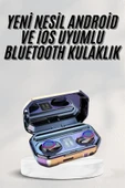 Yeni Nesil Bluetooth Kulaklık Uzun Pil Ömrü El Fenerli Dijital Şarj Göstergeli thumbnail 2