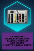 Dijital Göstergeli Kulaklık ve 7 Kordonlu Akıllı Saat Android ve İOS Uyumlu Uyku Takibi Sesli Görüşme - 3