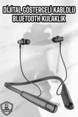 Dijital Göstergeli Kulak İçi Kablosuz Bluetooth Kulaklık Boyun Bantlı - 2