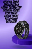 Amoled Ekran 3 Kordonlu Akıllı Saat 5.0 Bluetooth Bağlantılı Android ve İOS Uyumlu - 1