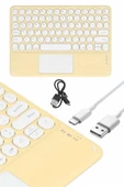 Android ve İOS Uyumlu Bluetooth Klavye Touchpad Slim Kablosuz Wifi Q Klavye - 3