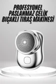 Mini Sıfır Sakal Yanak Tıraş Makinesi USB Şarjlı Sıfır Sakal Taşınabilir Korumalı - 2