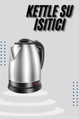 Kettle C F Tipi 220240V Paslanmaz Çelik Elektrik Kablolu Kapanma - 2