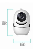 Baby Kamera Kablosuz 720P Beyaz 360 Derece Wifi Kamera Full HD 1080p - 2