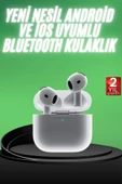 Yeni Nesil Bluetooth Kulaklık Beyaz Çağrı Cevaplayabilen Kablosuz thumbnail 1