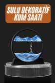 Dekoratif Sulu Kum Saati Ofis Masa Üstü Ev Yuvarlak Kum Saati - 1