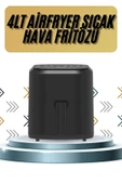 4L Airfryer Hazneli Hava Fritözü Yağsız Fritöz Taşınabilir Fırın İşlevi Gören Pratik - 1