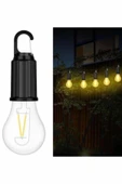 Şarjlı Dekoratif Kamp Lambası Askılı Ampul Led Işık TypeC Girişli - 3