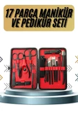 17 Parça Manikür Pedikür Seti El Ayak Bakım Seti Tırnak Makası Törpü thumbnail 1