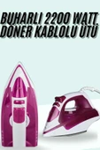 Buharlı Ütü 2200 Watt Seramik Tabanlı Taşınabilir Kablolu Ütü - 1