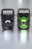Taşınabilir Bluetooth Hoparlör Led Işıklı Uzun Pil Ömrü - 3