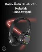 RGB Işıklı Katlanabilir Bluetooth 5.3 Kulak Üstü Kulaklık thumbnail 1