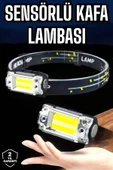 Kafa Lambası El Fenerli Kamp Lambası USB Şarjlı Esnek Lamba - 1