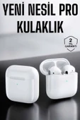 Yeni Nesil Pro Bluetooth Kulaklık Uzun Pil Ömrü Beyaz thumbnail 1