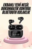 Kulak İçi Bluetooth Kulaklık Ekranlı Müzik Dinleme Çağrı Cevaplama Siyah thumbnail 1
