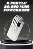 Powerbank Şarj Cihazı 4 Çıkışlı 20.000 MAH Powerbank Kompakt Yüksek Kapasiteli Hızlı Şarj - 1