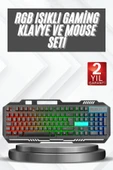 Işıklı Q Klavye Mouse Seti Siyah Klavye - 1